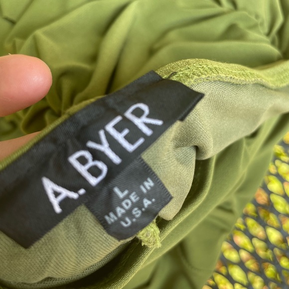 Green beaded halter backless summer dress size L boho - Picture 4 of 4